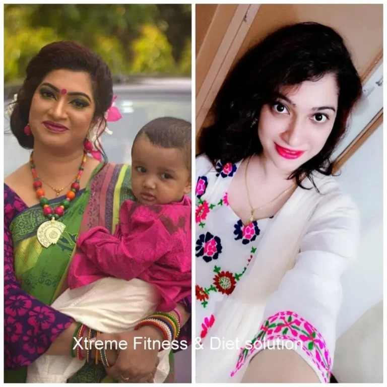 Before and after photo of an Xtreme Fitness & Diet Solution client
