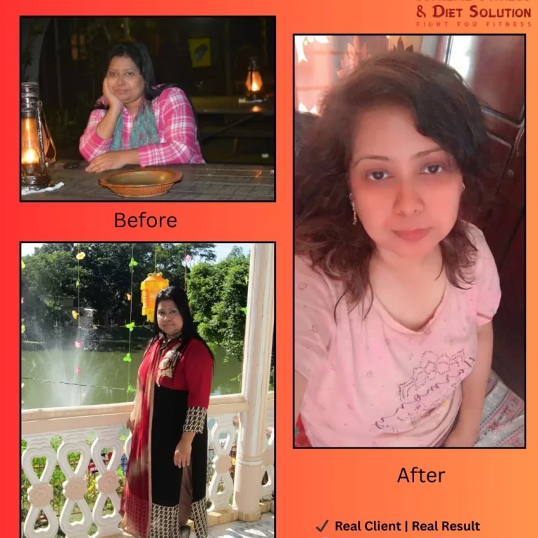Before and after photo of an Xtreme Fitness & Diet Solution client