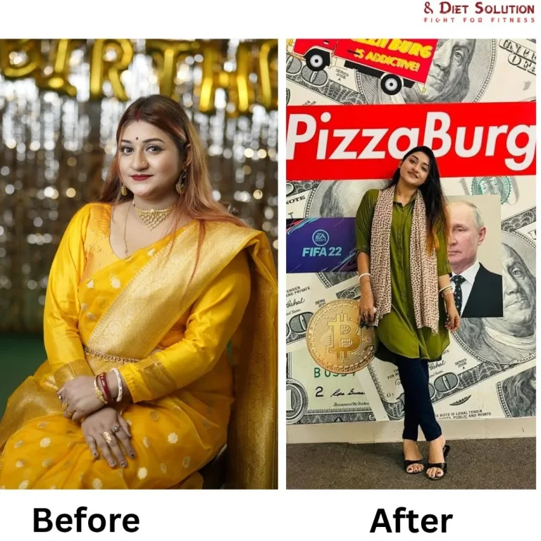 Before and after photo of an Xtreme Fitness & Diet Solution client