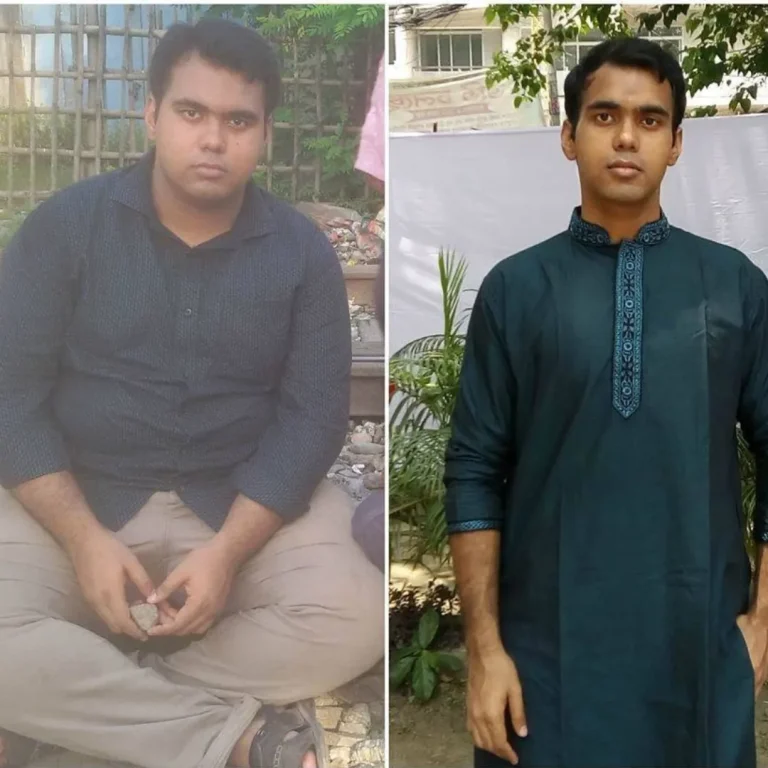 Before and after photo of an Xtreme Fitness & Diet Solution client
