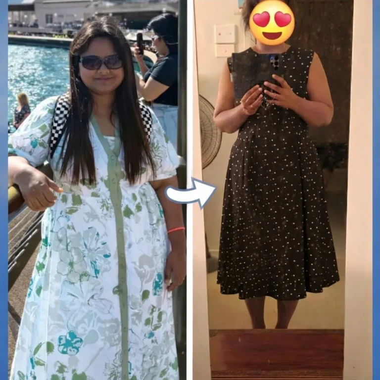 Before and after photo of an Xtreme Fitness & Diet Solution client